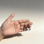 Oxidized Silver Teardrop Dangle Earrings