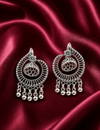 Lightweight Oxidized Jhumki Earrings for Daily Wear