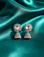 Lightweight Oxidized Mirror Drop Earrings for Women