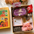 Premium Rakhi Hamper with Necklace, Earrings, Bracelet & Handmade Candle